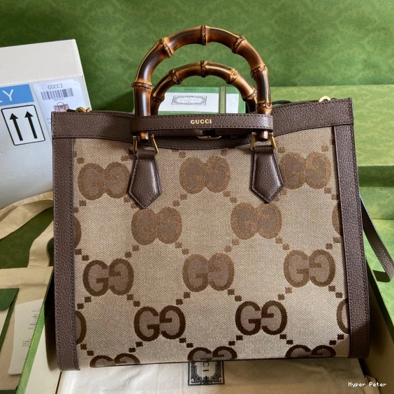 Hyper Peter Diana GUCCI medium jumbo bag tote GG with 0816